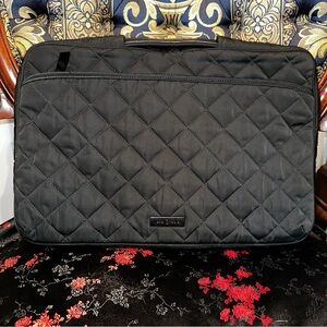 Vera Bradley Black Laptop Organizer in Performance Twill